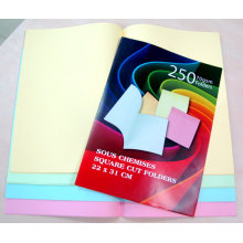 70GSM 4 Pastel Color Mixed Color Carpeta de Archivo de Papel